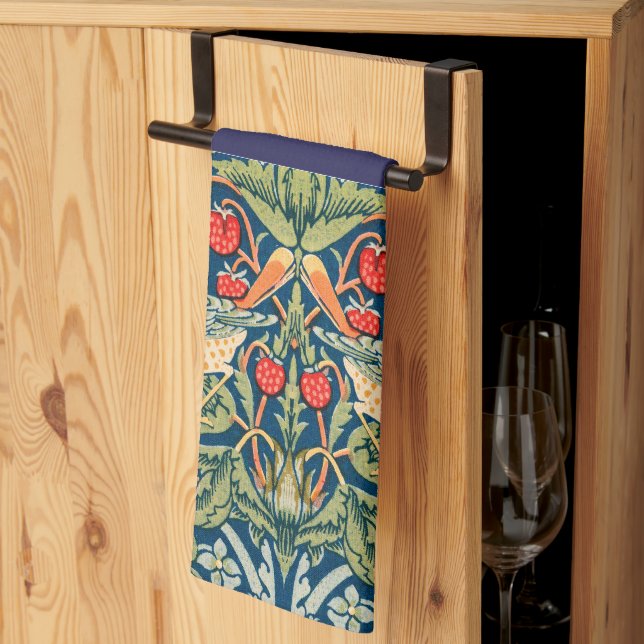 Birds & Flowers Wm Morris  Tea Towel (Thirds Fold)