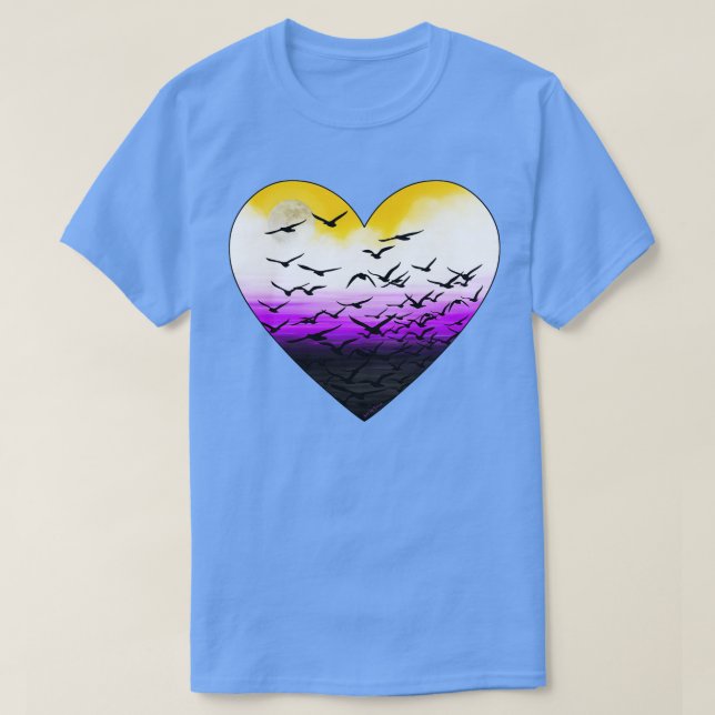 Birds Fly Free T-Shirt (Design Front)