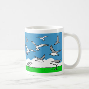 Birds flying high coffee mug