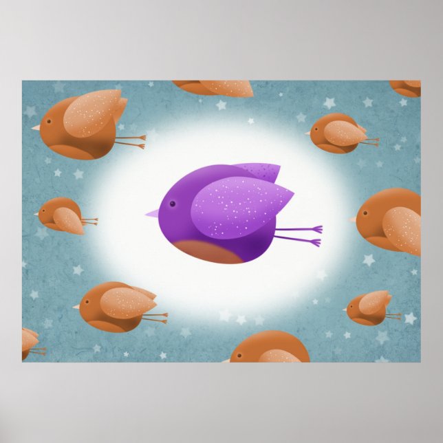 Birds Flying - poster print (Front)