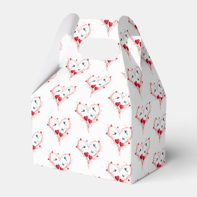 Birds for Valentine's Day Favour Box (Front Side)