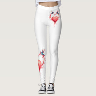 Birds for Valentine's Day Leggings