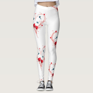 Birds for Valentine's Day Leggings