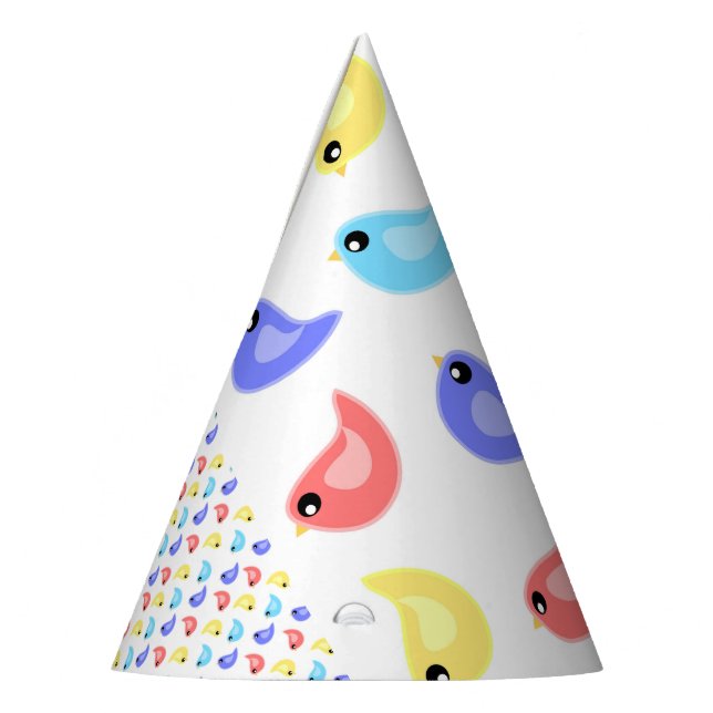 Birds fun colourful easter party hat (Left)
