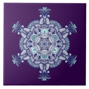 Birds & Globes design Tile
