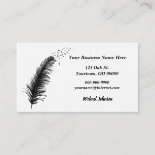 Birds in a Feather on White Business Card