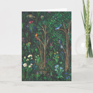 "Birds in a Forest." (Pond Detail) Greeting Card