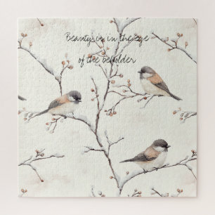 Birds in a Winter Tree Jigsaw Puzzle