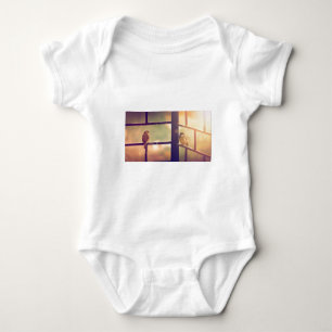 Birds in evening sun baby bodysuit