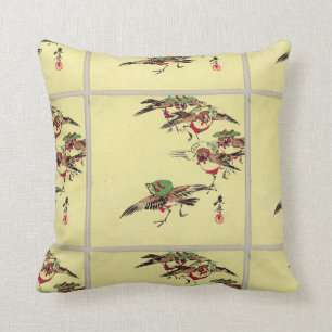 Birds in Festival Throw Cushion