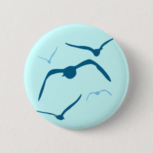 Birds in Flight 6 Cm Round Badge