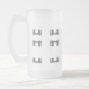 Birds in Flight Geese Greytone Frosted Glass Beer Mug