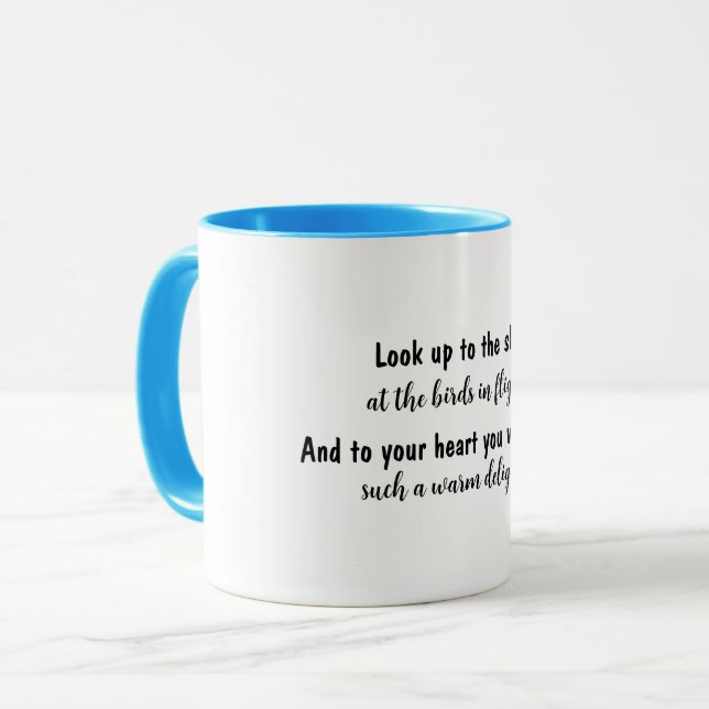 Birds in Flight Motivitaional Quote Mug (Front Left)