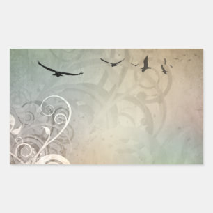 Birds In Flight Rectangular Sticker