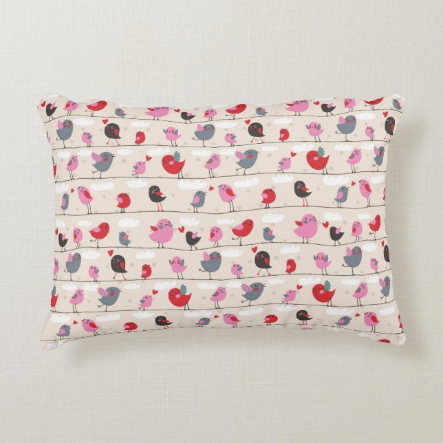Birds in Love Decorative Cushion (Front)