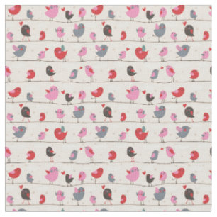 Birds in Love Fabric