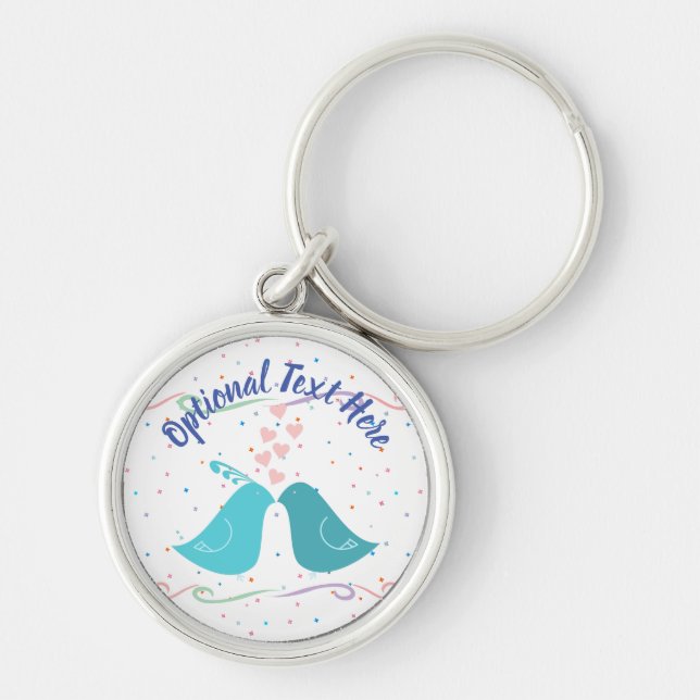 Birds in Love Key Ring (Front)