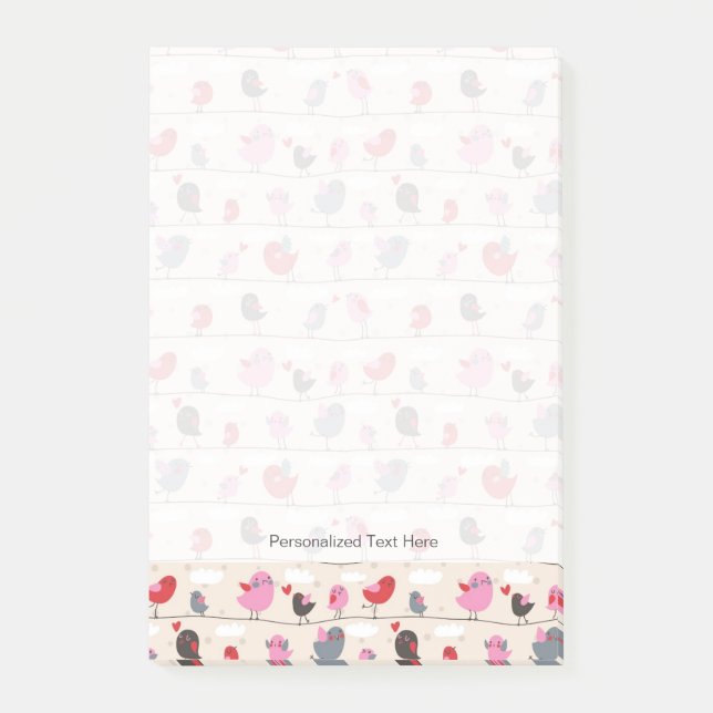 Birds in Love Post-it Notes (Front)