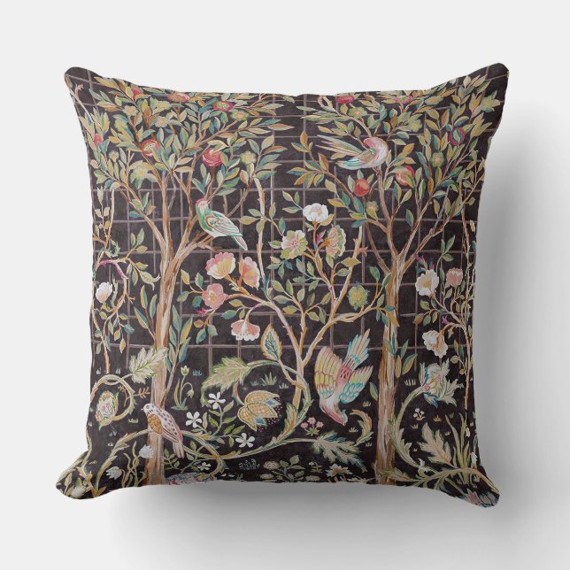 Birds in The Flower Garden, William Morris Cushion (Front)