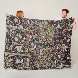 Birds in The Flower Garden, William Morris Fleece Blanket