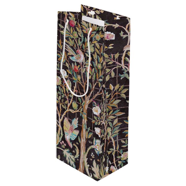 Birds in The Flower Garden, William Morris Wine Gift Bag (Front Angled)