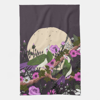 Birds In the Flowers Tea Towel
