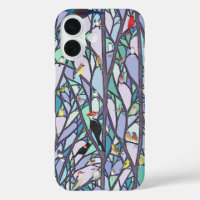 birds in the stained glass tree