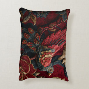 Birds in Threads of Color Decorative Cushion