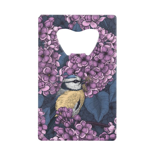 Birds in violet lilac garden (Front)