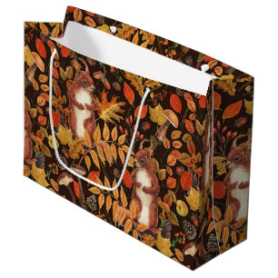 Birds in violet lilac garden large gift bag