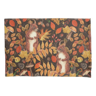 Birds in violet lilac garden pillowcase