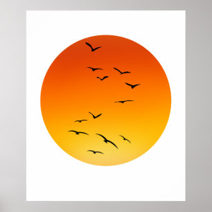 Birds into the Sun. Poster
