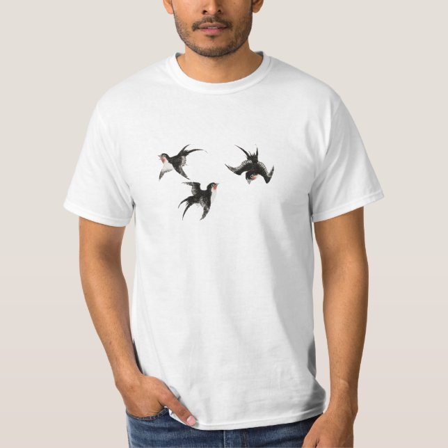 Birds - Katsushika Hokusai T-Shirt (Front)