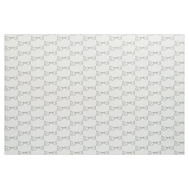 birds kissing fabric (Yard)