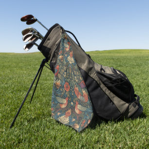 Birds Leaves Floral Vintage William Morris Pattern Golf Towel
