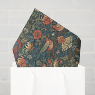 Birds Leaves Floral Vintage William Morris Pattern Tissue Paper