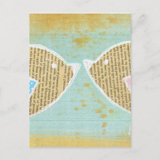 Birds, love birds, 2 little cute birds postcard