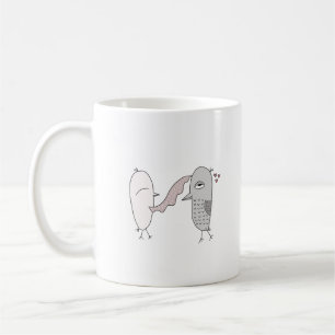 birds love couple cute autumn tea coffee drink mug