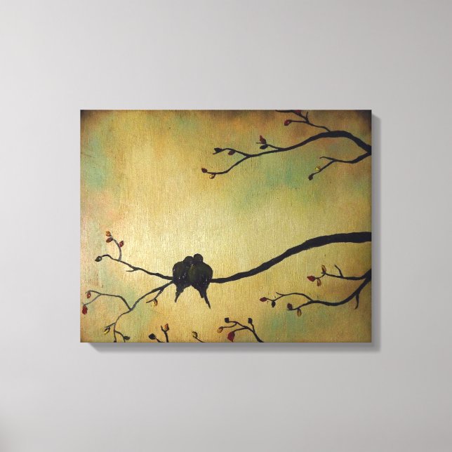 Birds lovers canvas print (Front)
