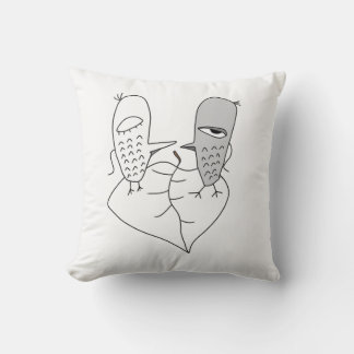 Birds lovers moody autumn cute cartoon cushion