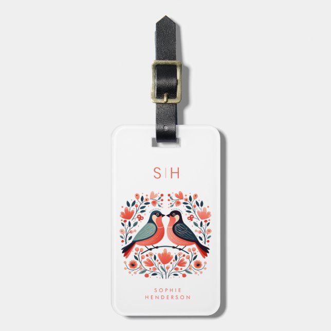 Birds Luggage Tag (Front Vertical)