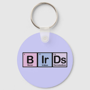 Birds made of Elements Key Ring