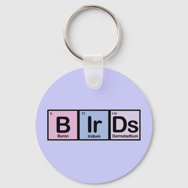 Birds made of Elements Key Ring (Front)