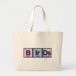 Birds Made of Elements Large Tote Bag