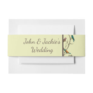 Birds Meeting - Belly Bands for 7x5 Invitations Invitation Belly Band