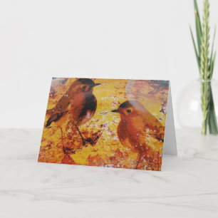 Birds Mixed Media Birthday Card