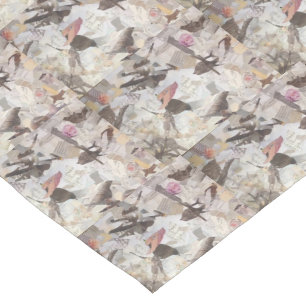 Birds & Music Paper Collage Tablerunner Short Table Runner