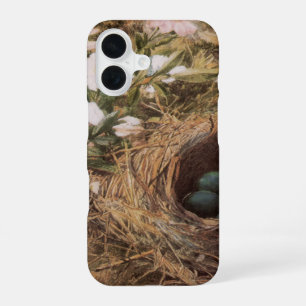 Bird's Nest and Dog Roses by John William Hill iPhone 16 Case