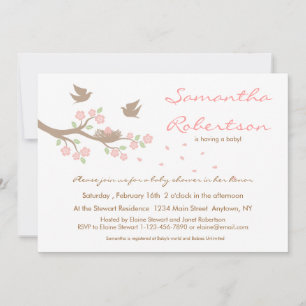 Birds Nest Baby Shower Invitation