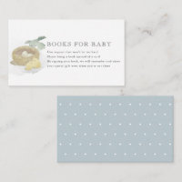 Bird's Nest Blue Boy Baby Shower Book Request